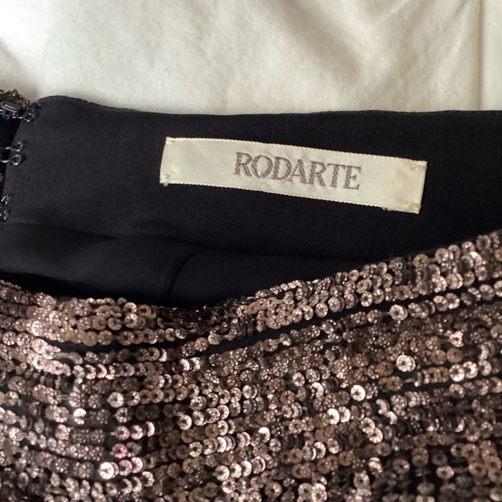 Rodarte Wide Leg Pants High-Rise Purple Sequin Embellishments  SZ 2 - Picture 7 of 9